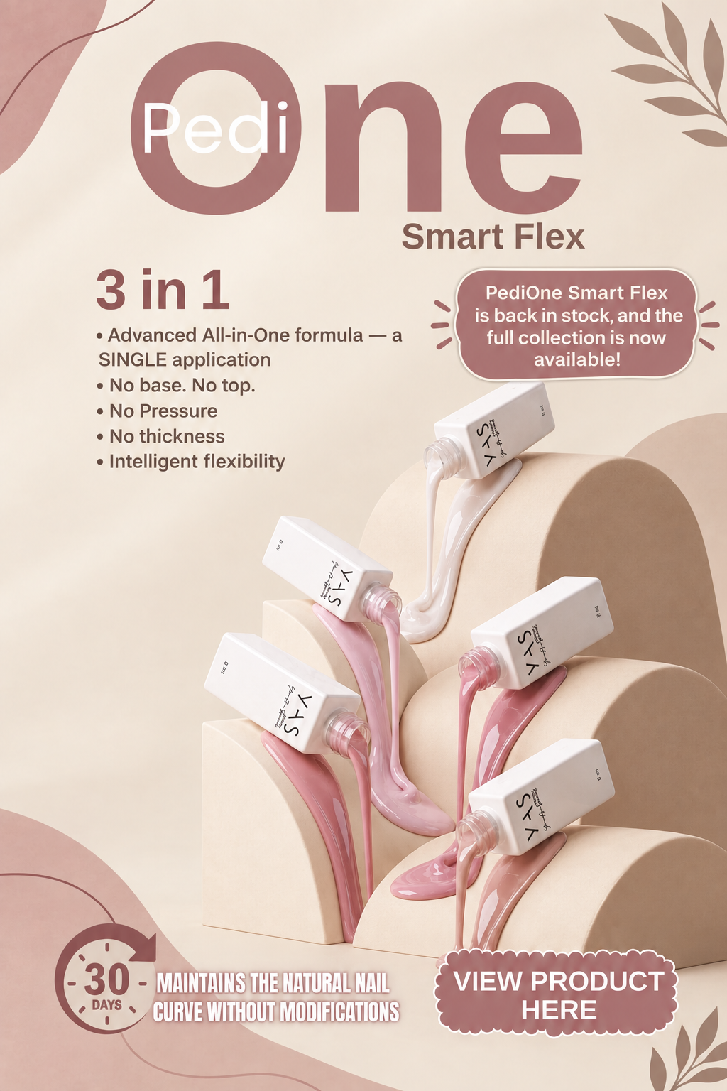 Banner PediOne Smart Flex cu anunțul în engleză